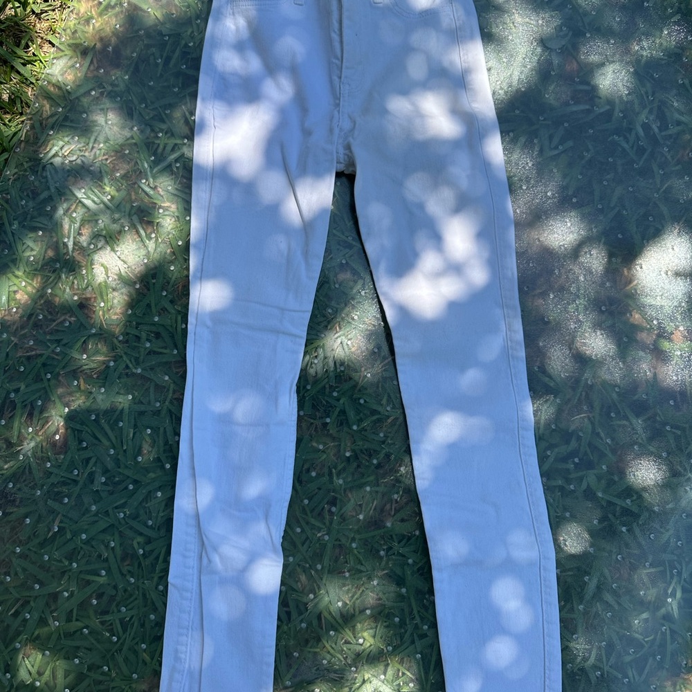 Women’s skinny white jeans,size0R,Hollister